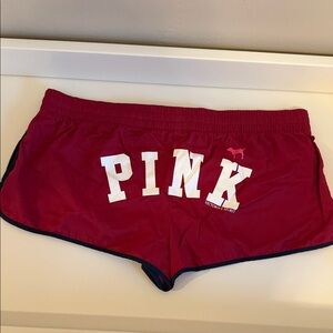 Victoria's Secret PINK Bold Red Athletic Shorts